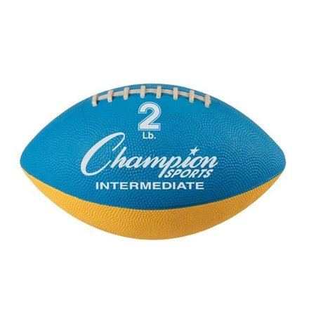 CHAMPION SPORTS Champion Sports WF22 2 lbs Intermediate Size Football Trainer; Blue & Yellow WF22